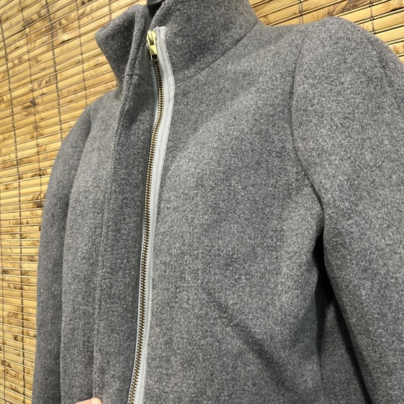 J. Crew City Coat Womens 4 Gray Wool Preppy Outdoor Quiet Luxury Classic J6140 - Picture 2 of 8